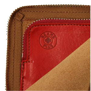 Double Zip Wallet Brown Red - Wallet