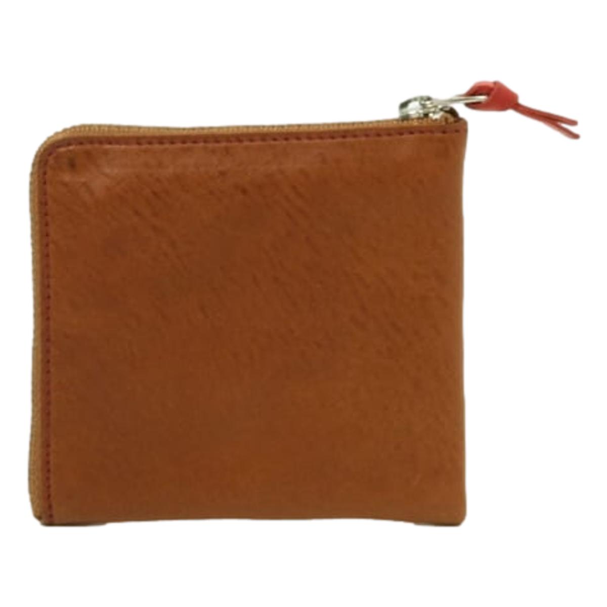 Double Zip Wallet Brown Red - Wallet