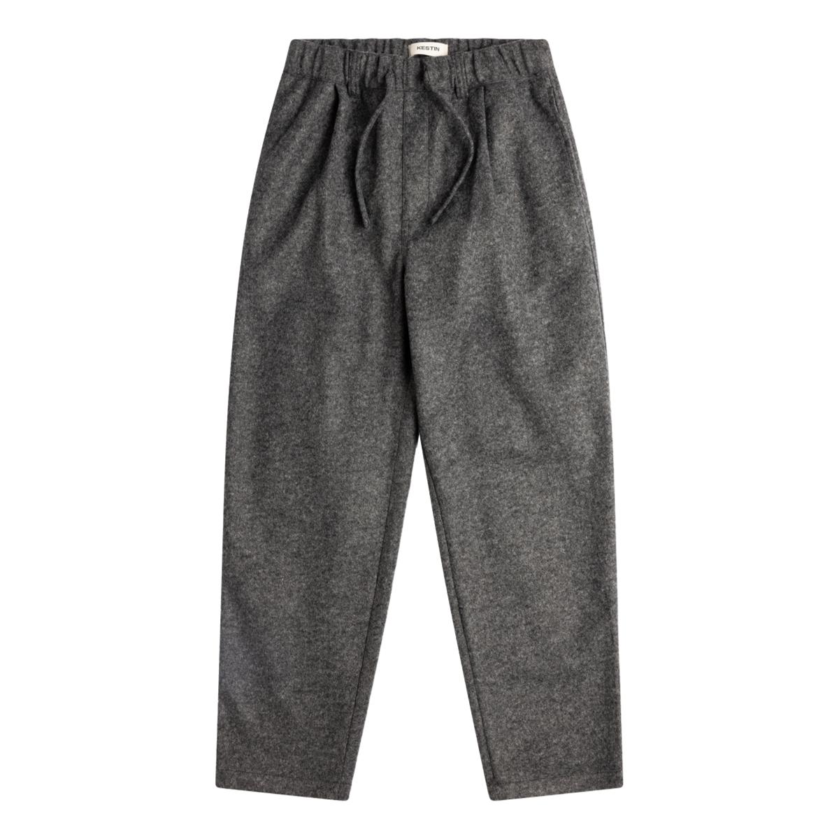 Doune Pant Charcoal Bonded Wool Mix - Pants