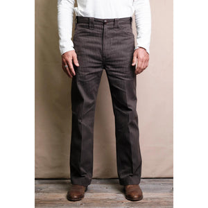 Duster Pant Brown Stripe - Pants