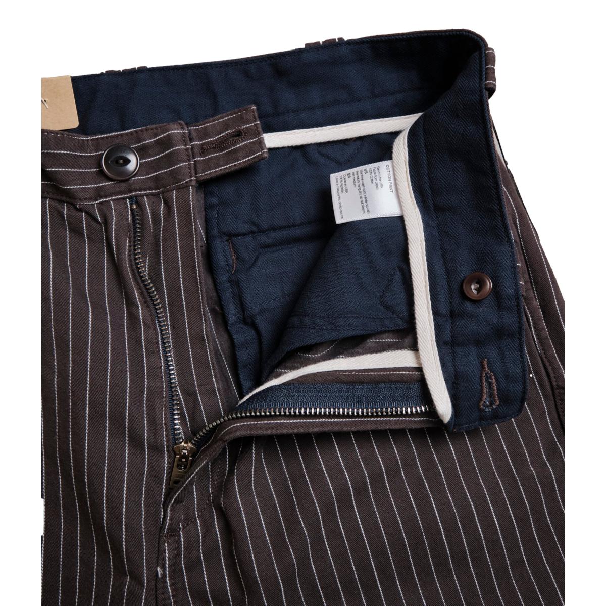 Duster Pant Brown Stripe - Pants
