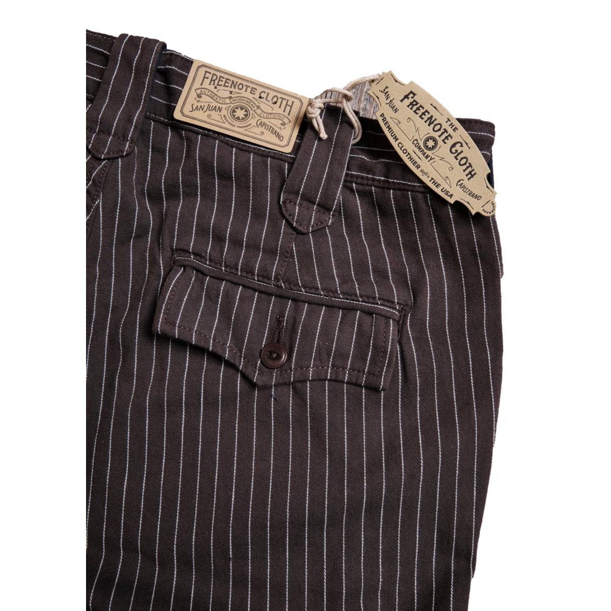 Duster Pant Brown Stripe - Pants