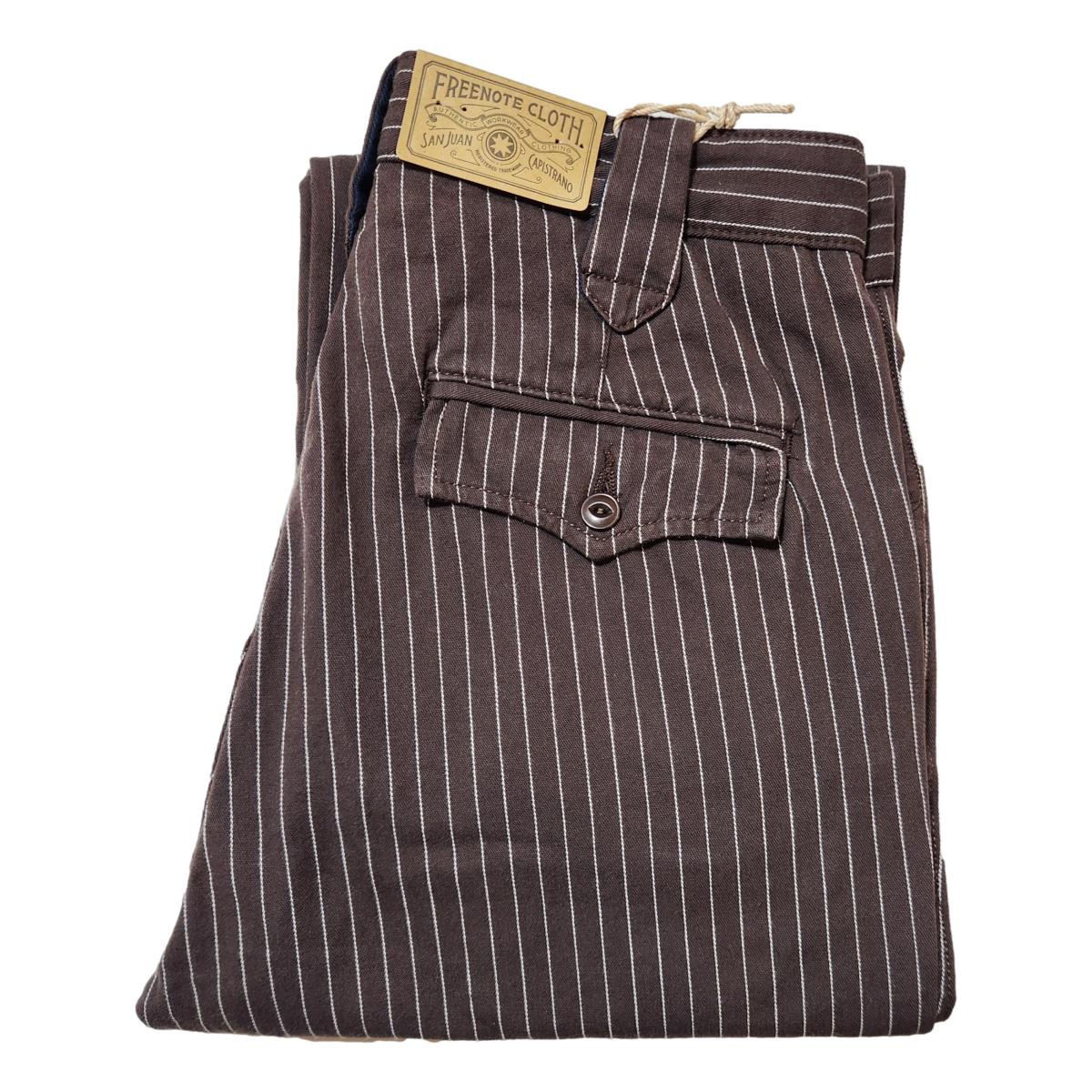 Duster Pant Brown Stripe - Pants