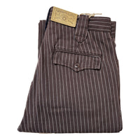 Duster Pant Brown Stripe - Pants