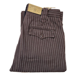 Duster Pant Brown Stripe - Pants