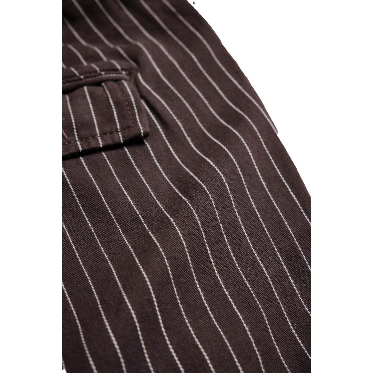 Duster Pant Brown Stripe - Pants