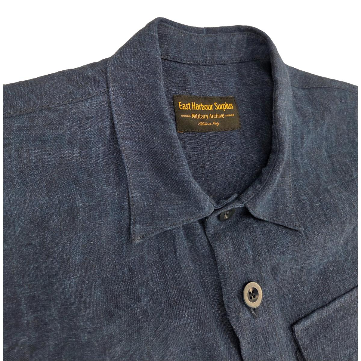 Ellis Linen Jacket Navy - outerwear