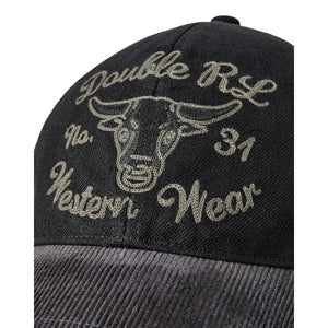 Embroidered Denim Trucker Cap Black - Hat