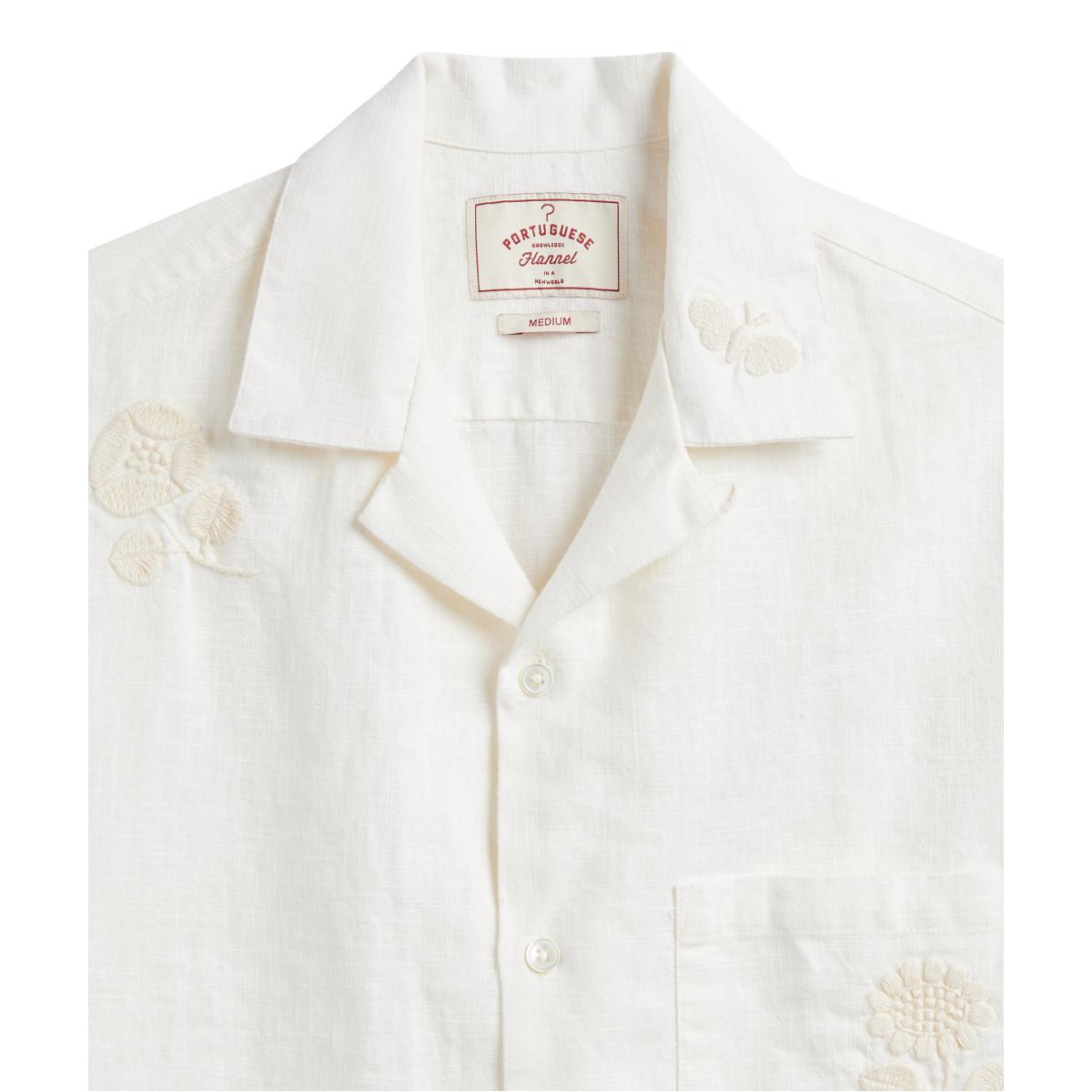 Embroidery Nature Ramie Ecru - Shirts