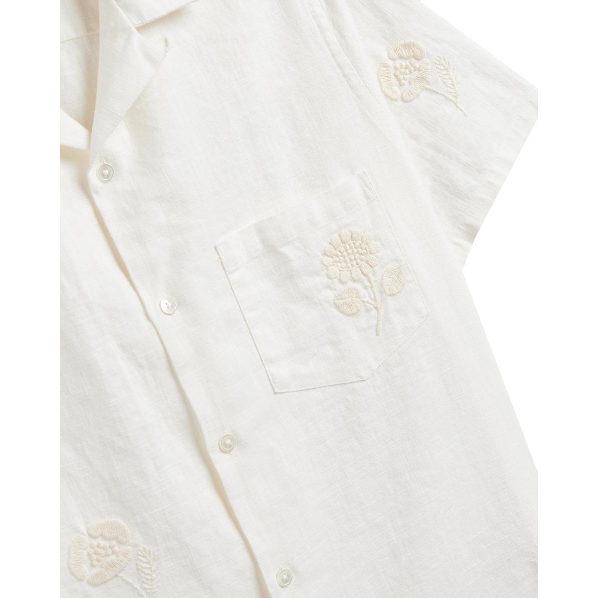 Embroidery Nature Ramie Ecru - Shirts