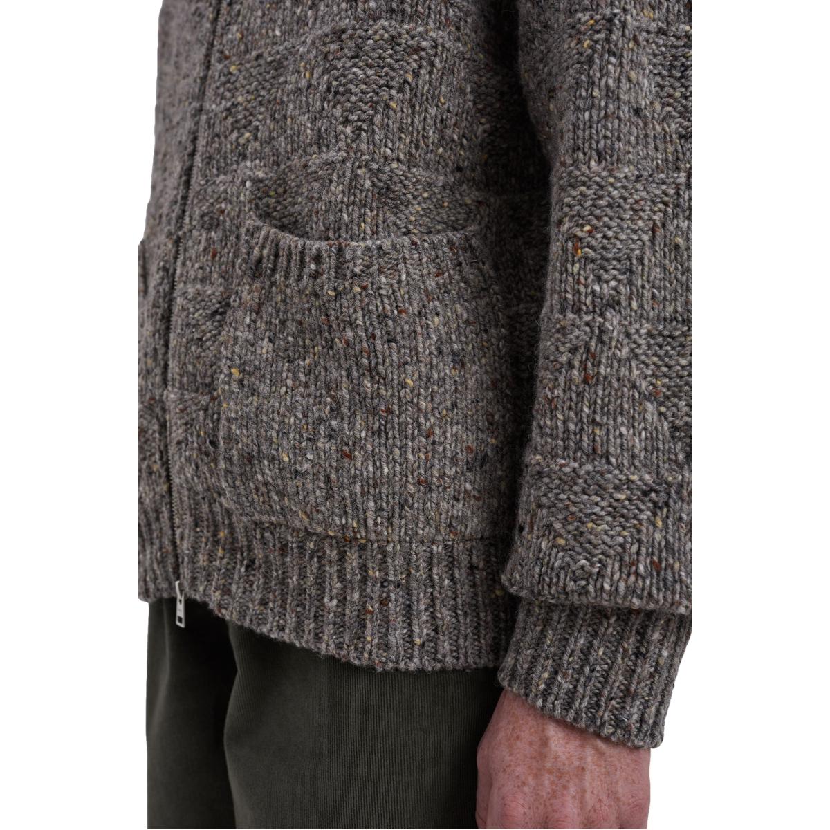 Erik Donegal Diamond Jacket Gey Melange - Sweater