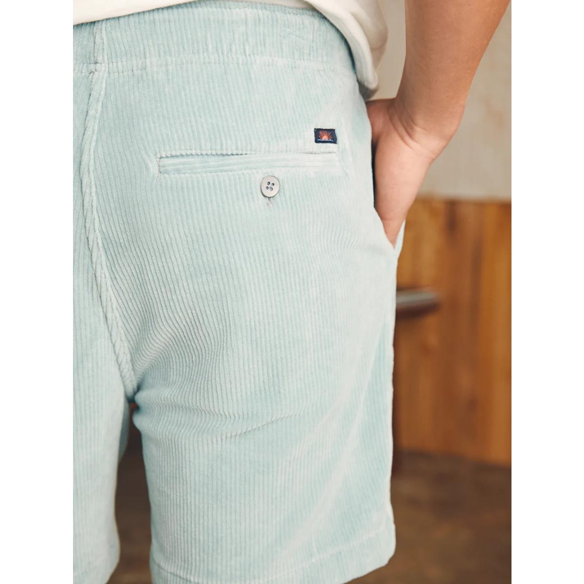 Essential Italian Knit Cord Short Gulf Blue - Shorts