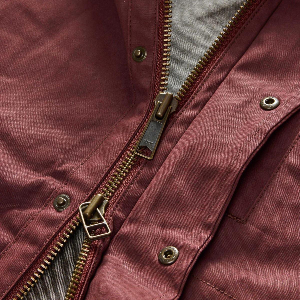 Explorer Jacket Red Wine Dry Wax - parka