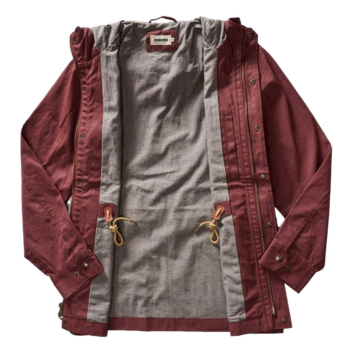 Explorer Jacket Red Wine Dry Wax - parka