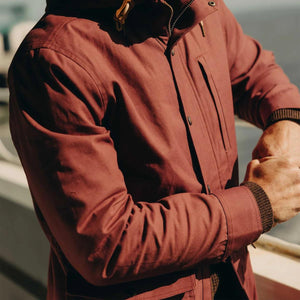 Explorer Jacket Red Wine Dry Wax - parka