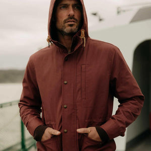 Explorer Jacket Red Wine Dry Wax - parka