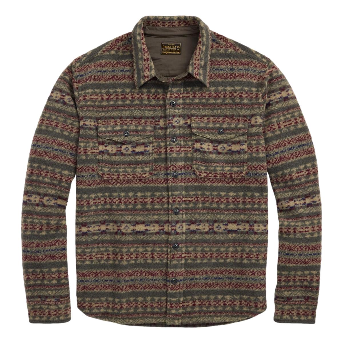 Fair Isle Wool-Blend Workshirt Red Multi - Overshirt