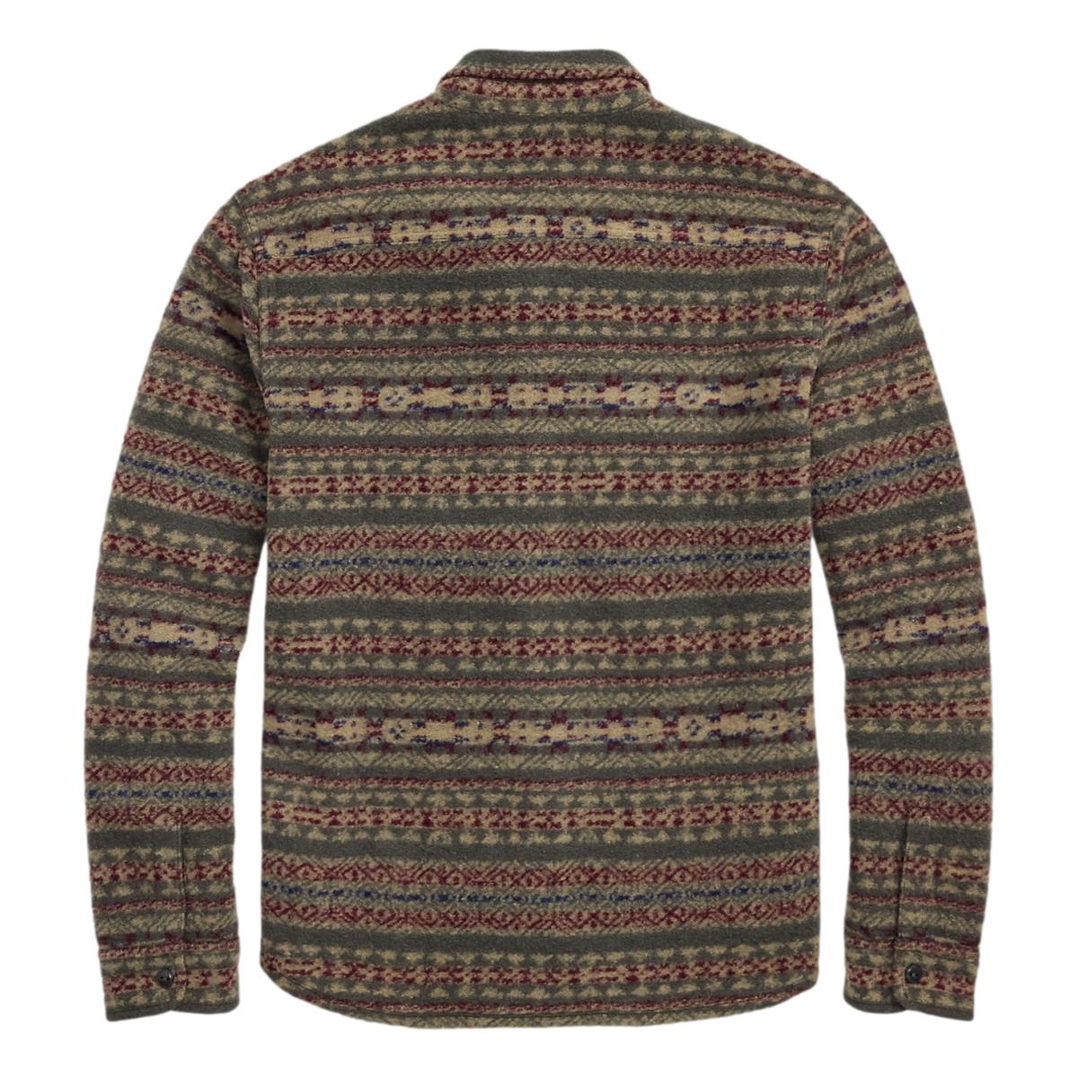 Fair Isle Wool-Blend Workshirt Red Multi - Overshirt