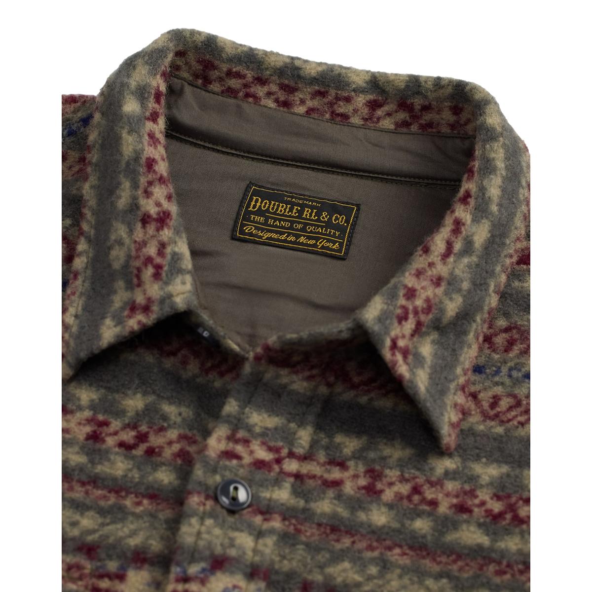 Fair Isle Wool-Blend Workshirt Red Multi - Overshirt