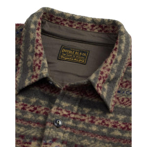 Fair Isle Wool-Blend Workshirt Red Multi - Overshirt