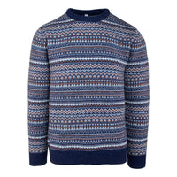 Fairisle Crewneck Sweater Blue - Sweater