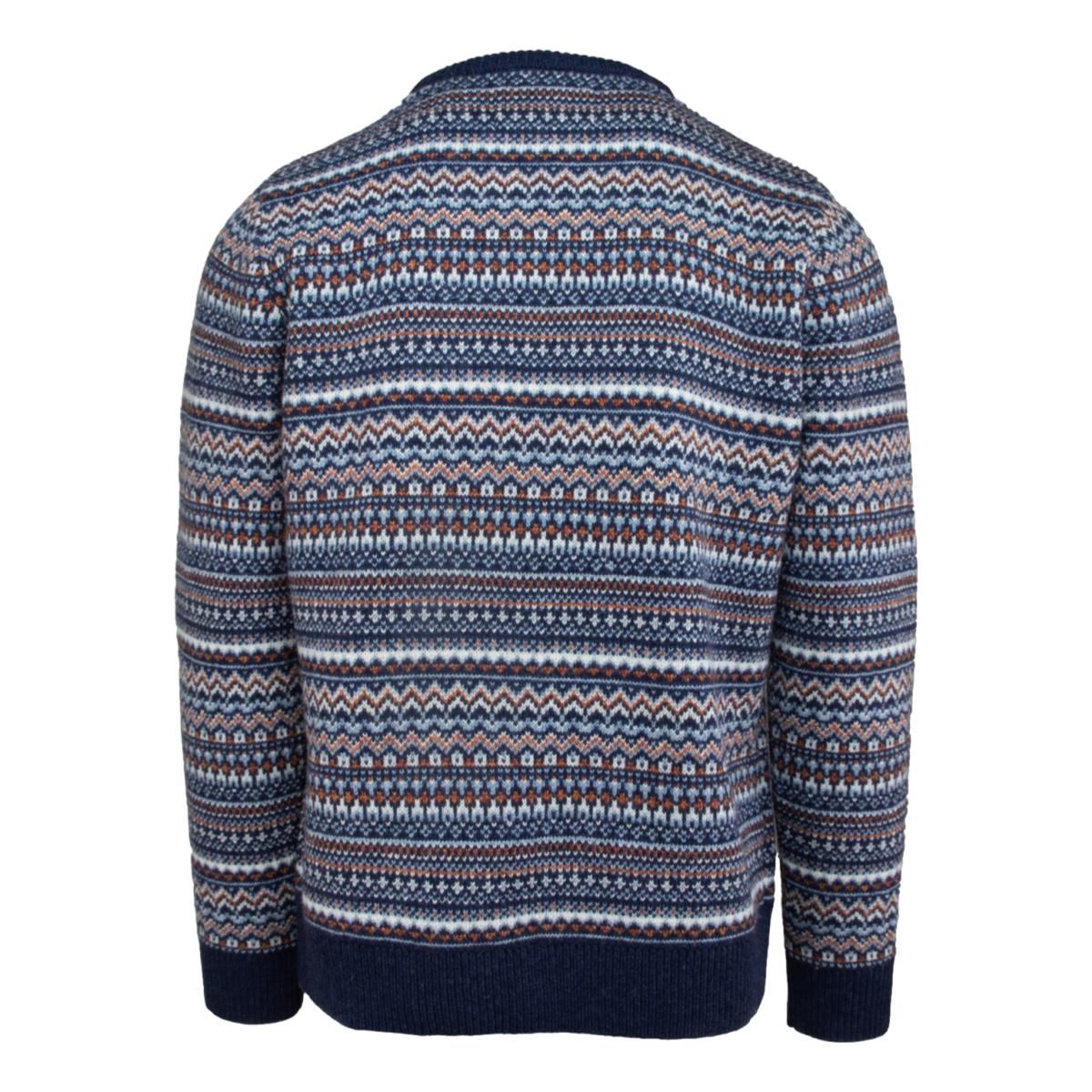 Fairisle Crewneck Sweater Blue - Sweater