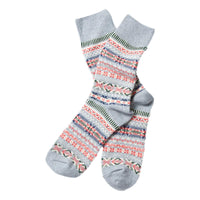 Fairisle Jacquard Crew Socks Gray - Socks