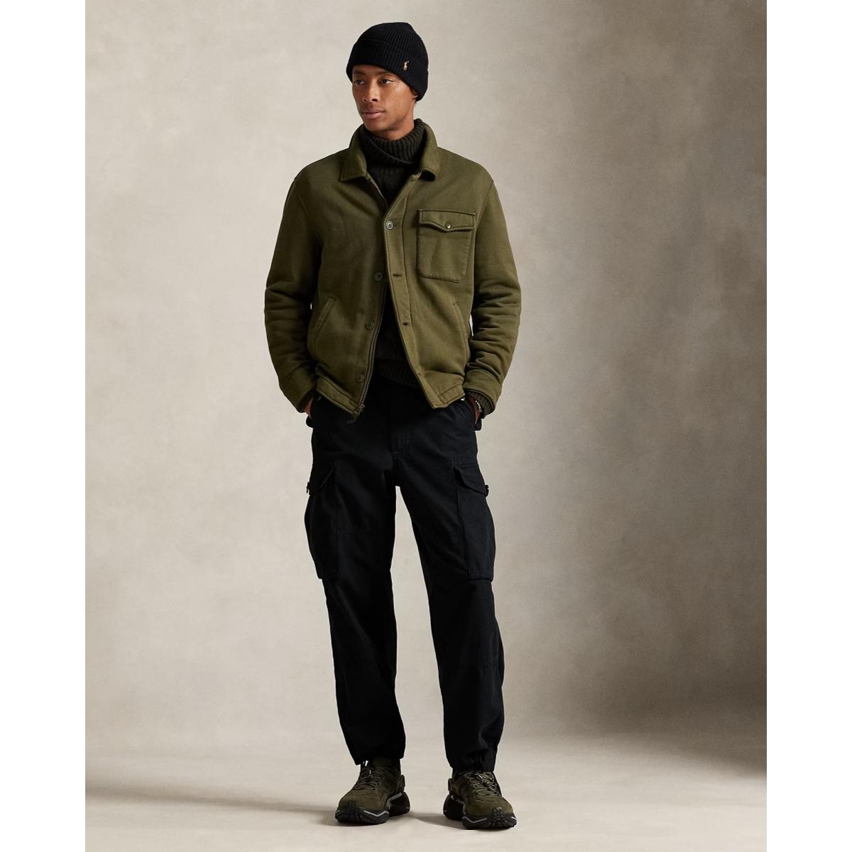 Fleece Deck Jacket Company Olive - knitwear
