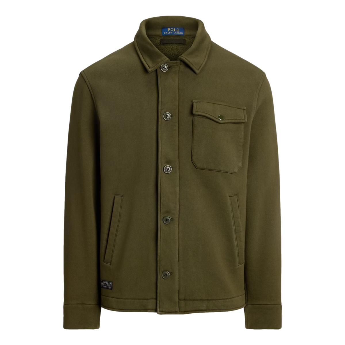 Fleece Deck Jacket Company Olive - knitwear