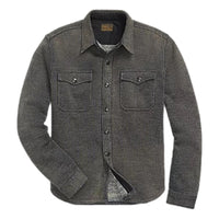 Fleece Jacquard Workshirt Black Multi - Shirt