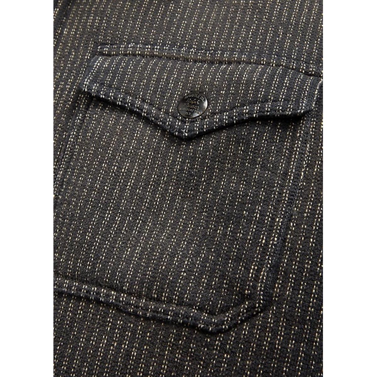 Fleece Jacquard Workshirt Black Multi - Shirt