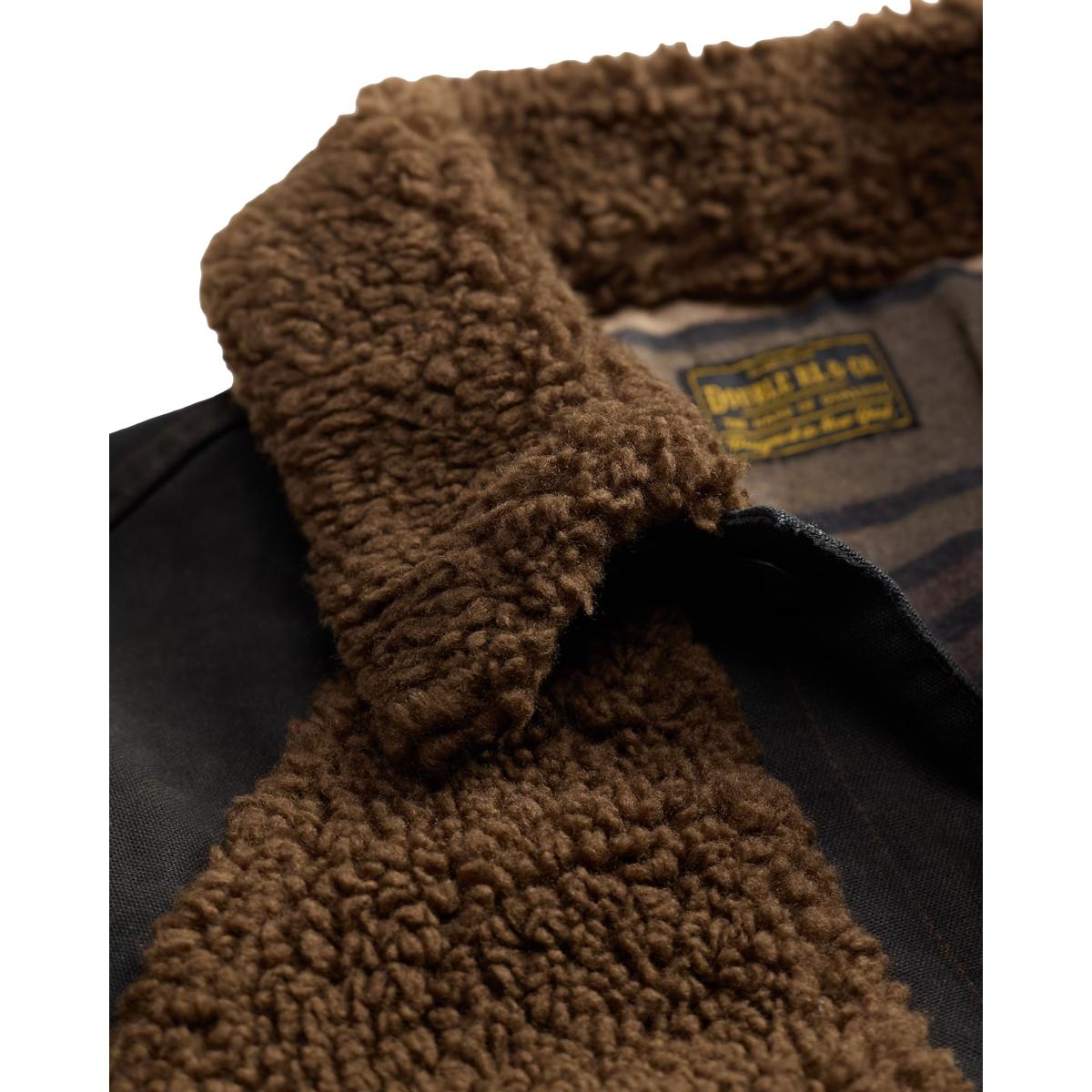 RRL Fleece-Paneled Canvas Jacket Vintage Black Brown - MILWORKS