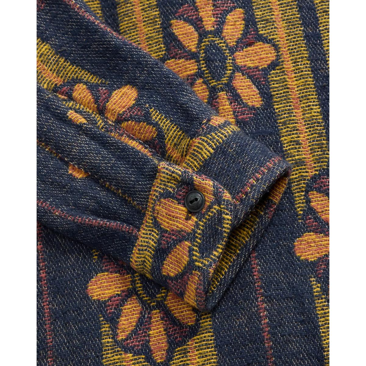 Floral Jacquard Workshirt Plum Multi - Overshirt