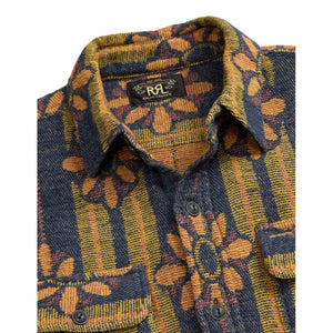 Floral Jacquard Workshirt Plum Multi - Overshirt