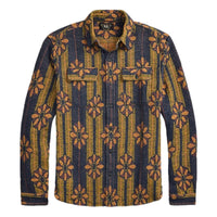 Floral Jacquard Workshirt Plum Multi - Overshirt