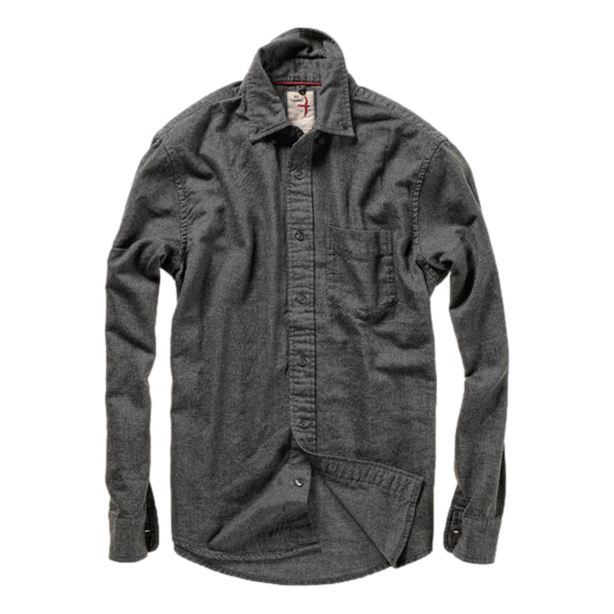 Flyweight Brushed Twill Button Down Smoke - Shirts