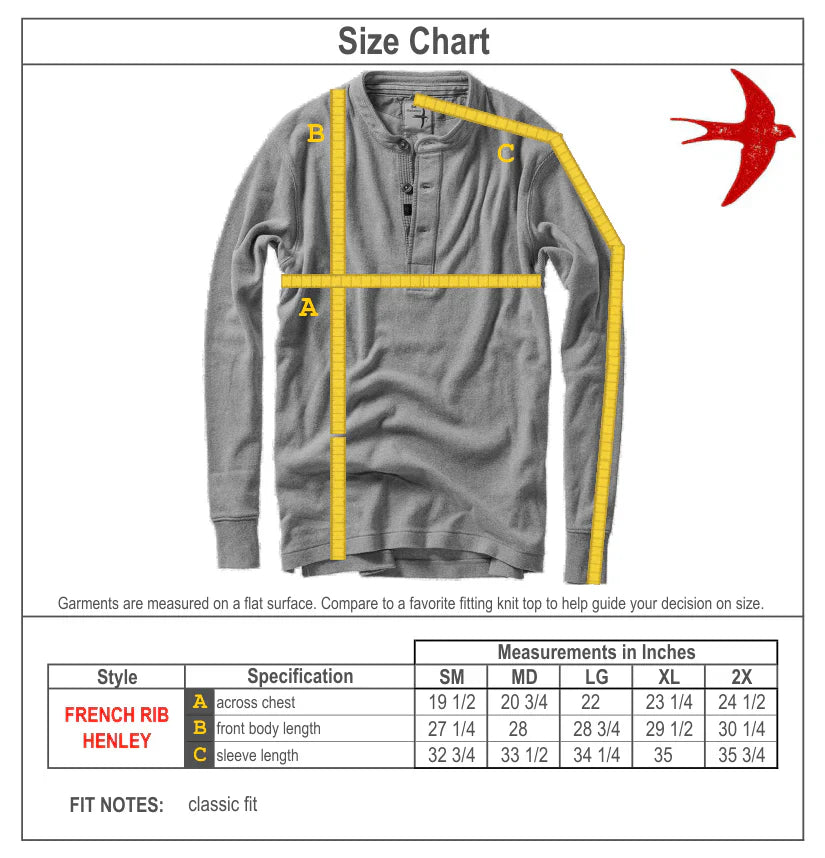 French Rib Henley Loden Heather - Henley