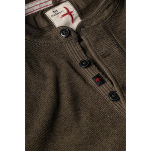 French Rib Henley Loden Heather - Henley