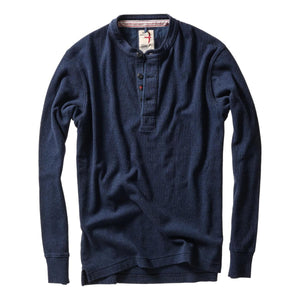 French Rib Henley Navy Heather - Henley
