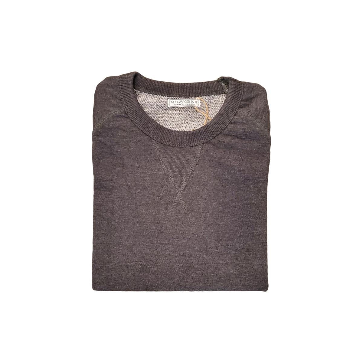 French Terry Crew Sweatshirt Charcoal-Milworks-MILWORKS