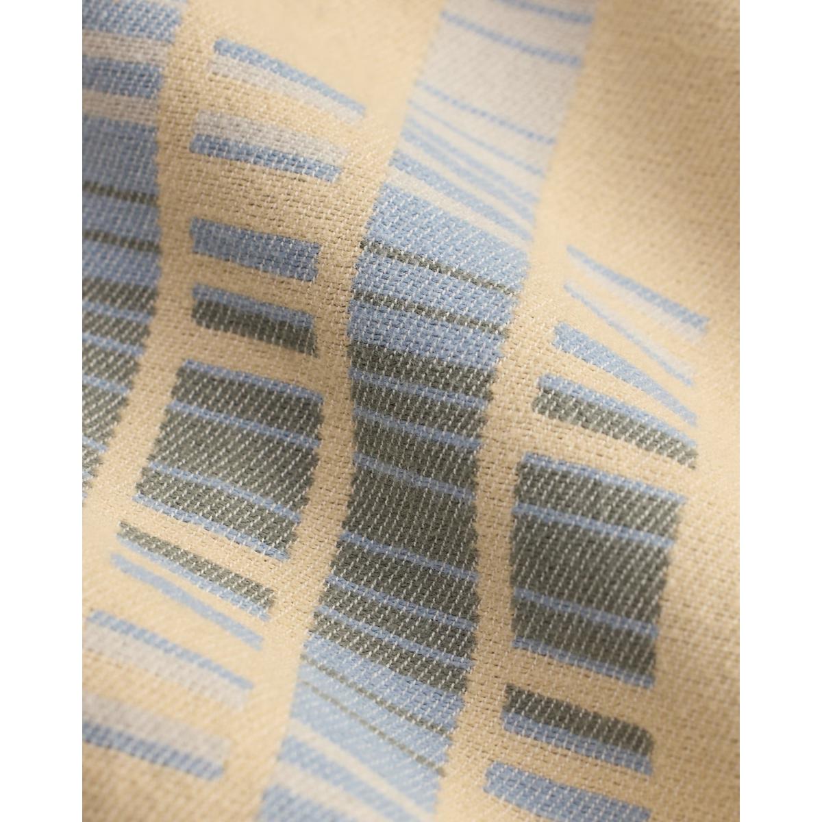 Fringe Jacquard Overshirt Blue Cream Multi - Overshirt