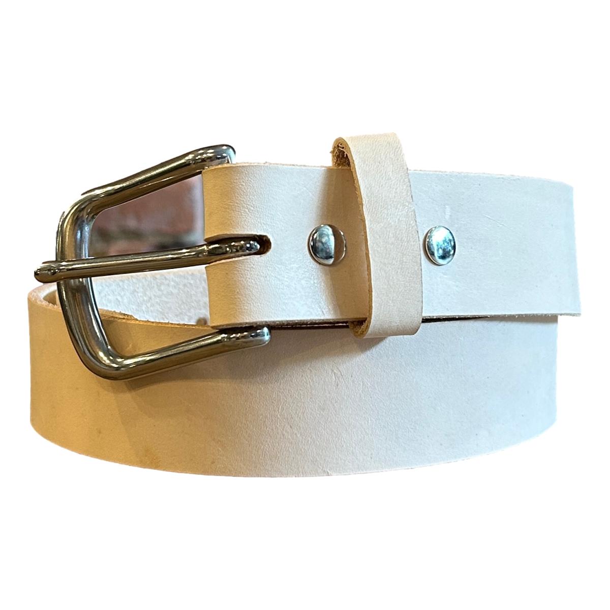 Full-Grain Natural Leather Belt 1-1/2’’ - Belts