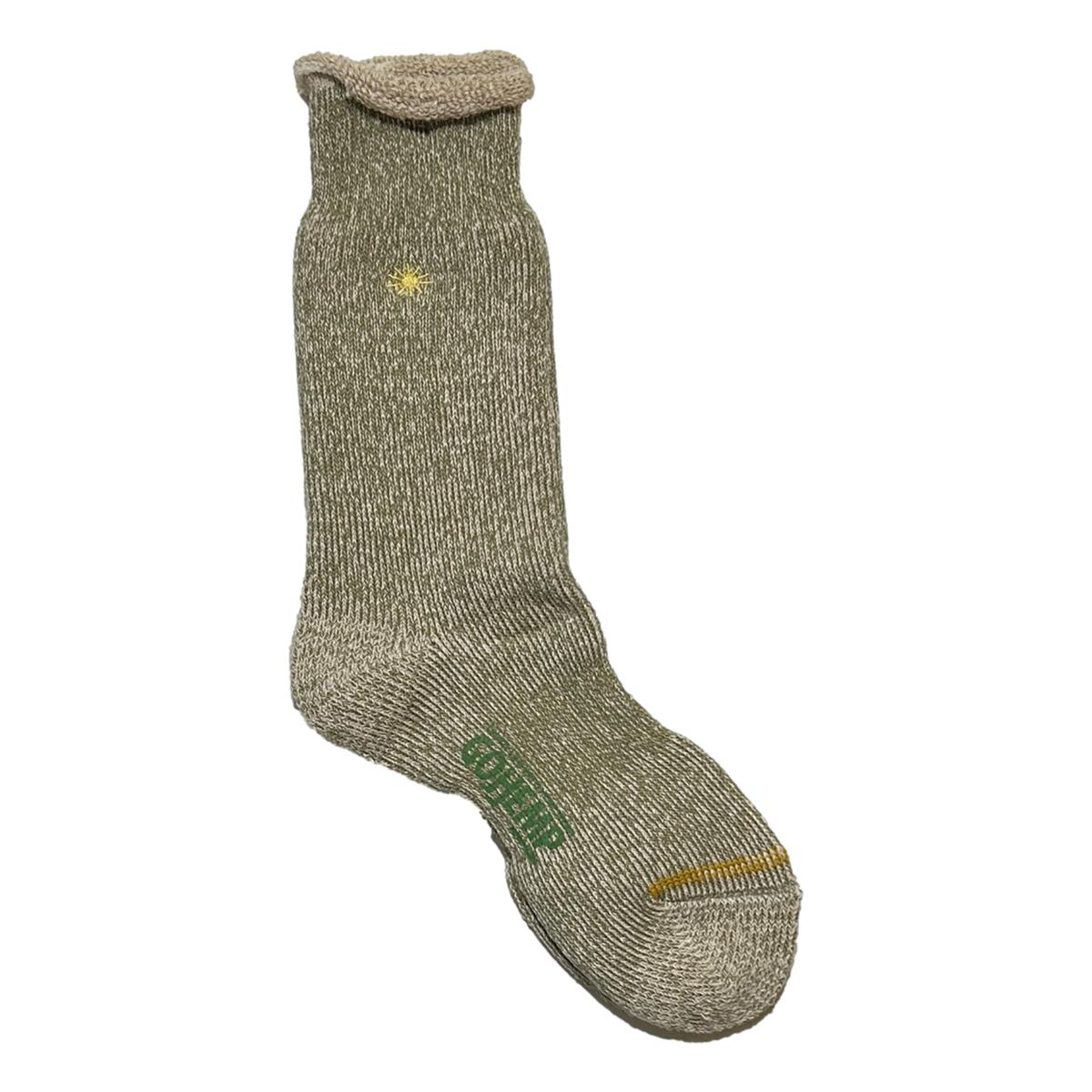 G0 Hemp Thick Pile Crew Geen - Socks