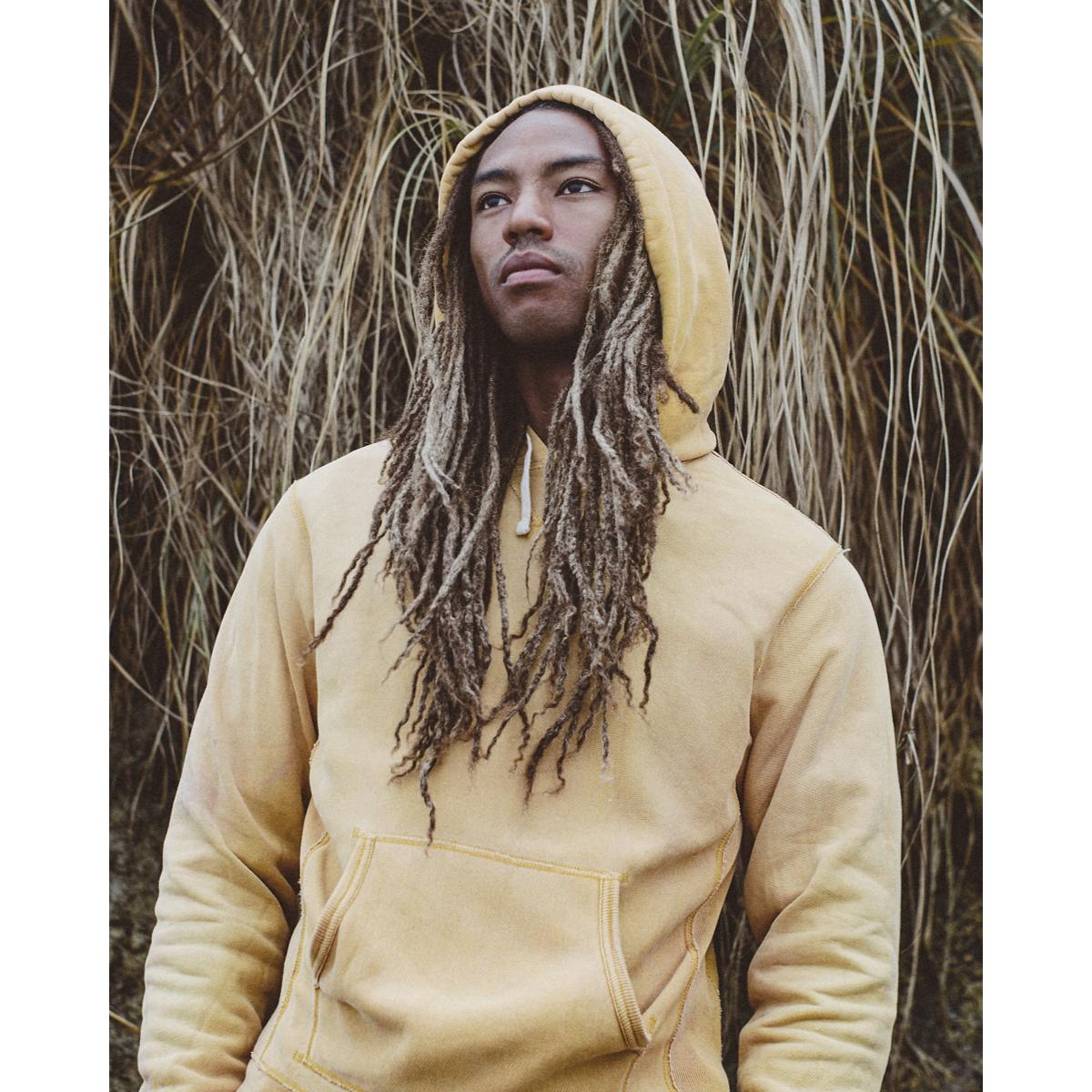Garment-Dyed Fleece Hoodie Campus Yellow - sweatshirt
