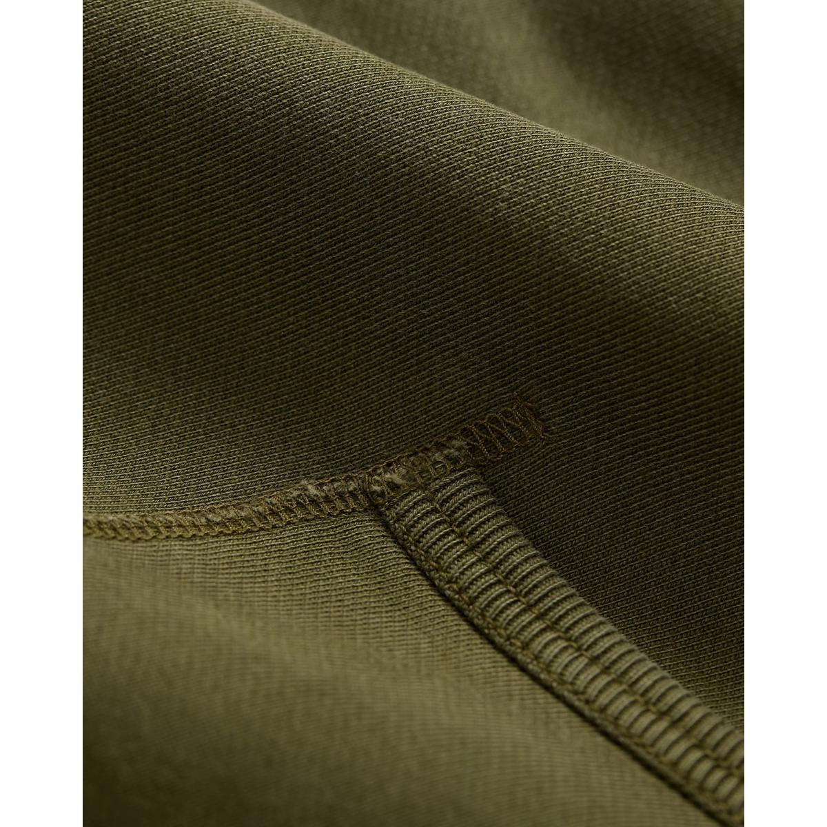 Garment-Dyed Fleece Hoodie Olive - sweatshirt
