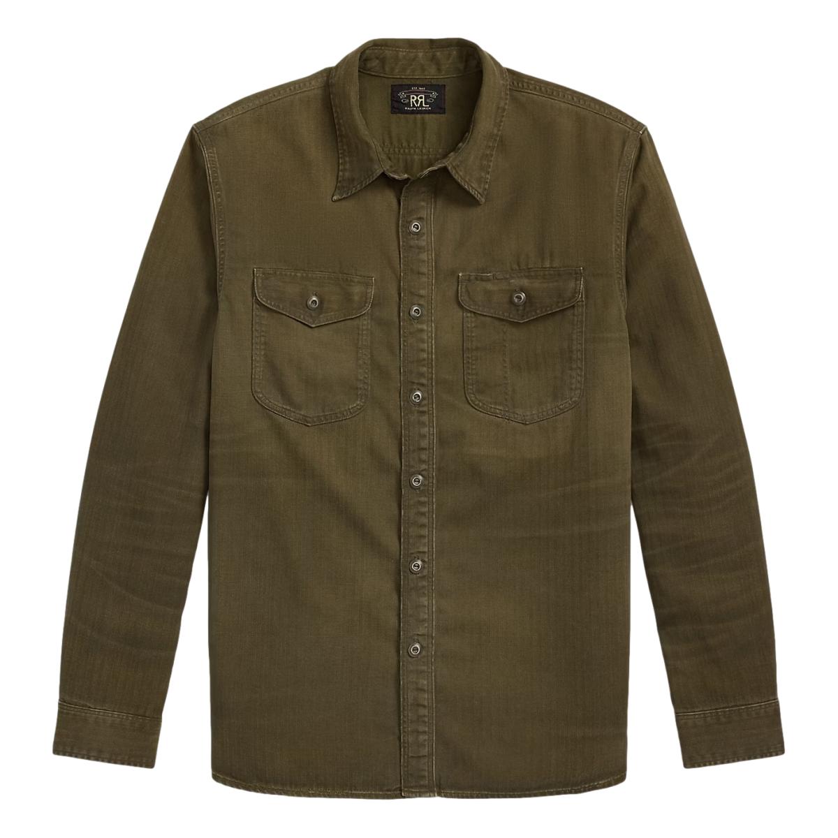 Garment-Dyed Herringbone Twill Workshirt - Shirt