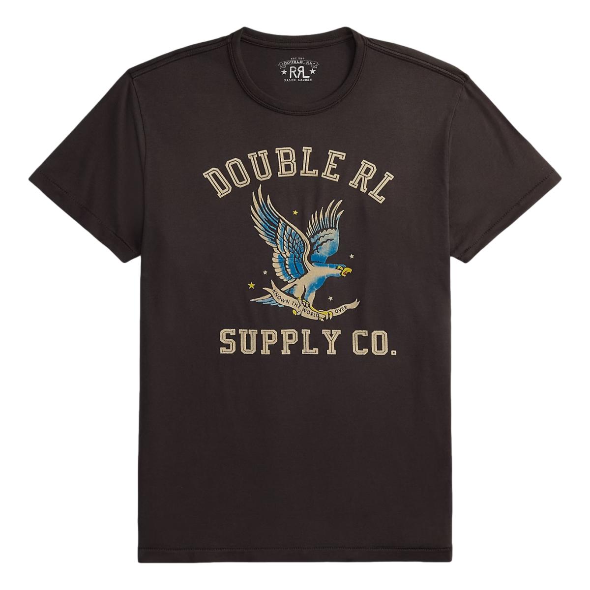 Garment-Dyed Jersey Graphic T-Shirt Faded Black - T Shirt