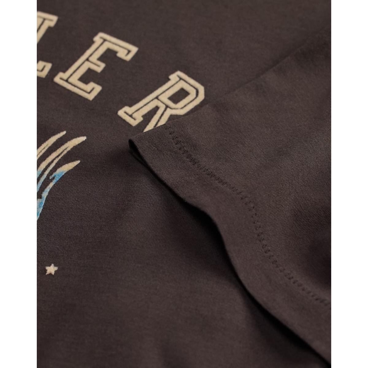 Garment-Dyed Jersey Graphic T-Shirt Faded Black - T Shirt