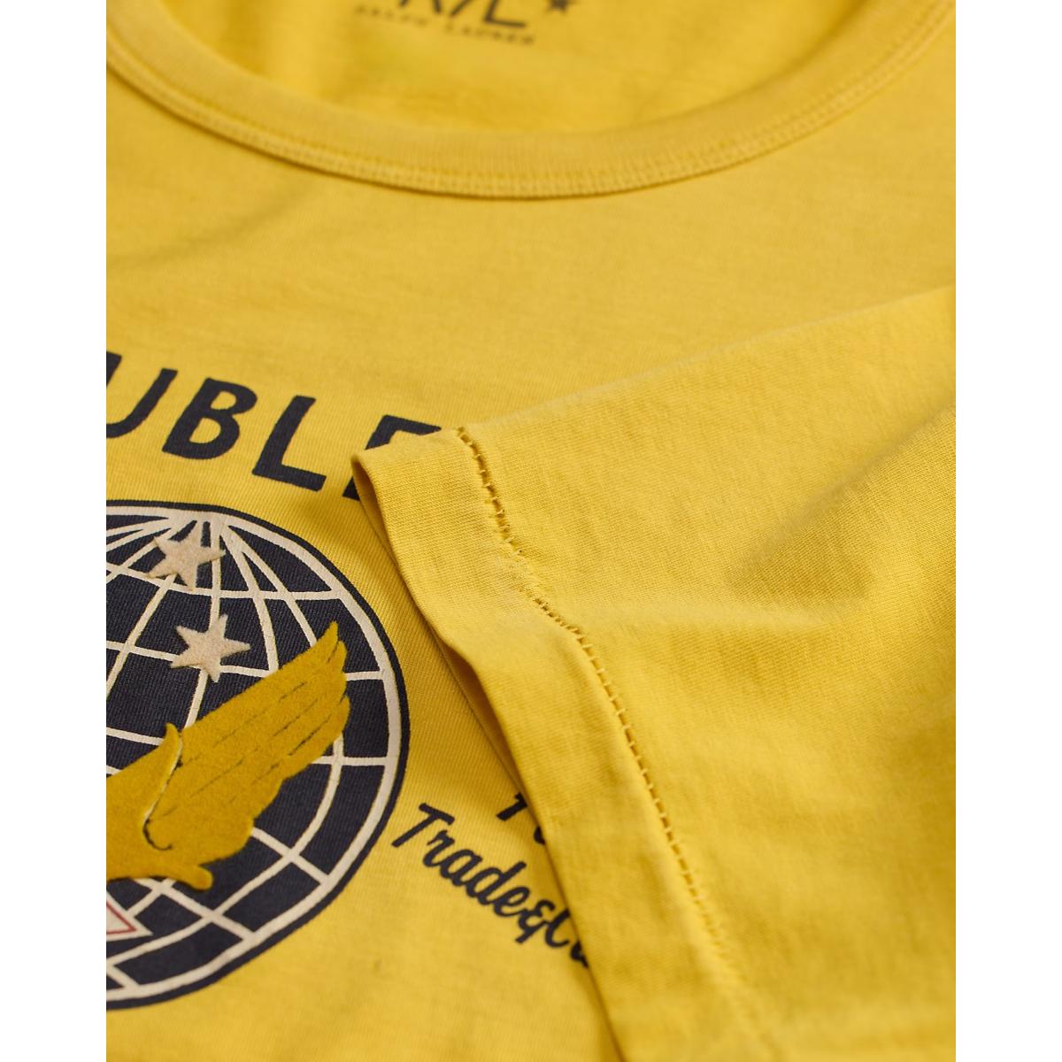 Garment-Dyed Jersey Graphic T-Shirt Vintage Yellow - T Shirt
