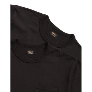 Garment-Dyed Pocket T-Shirt 2-Pack Black - T Shirt